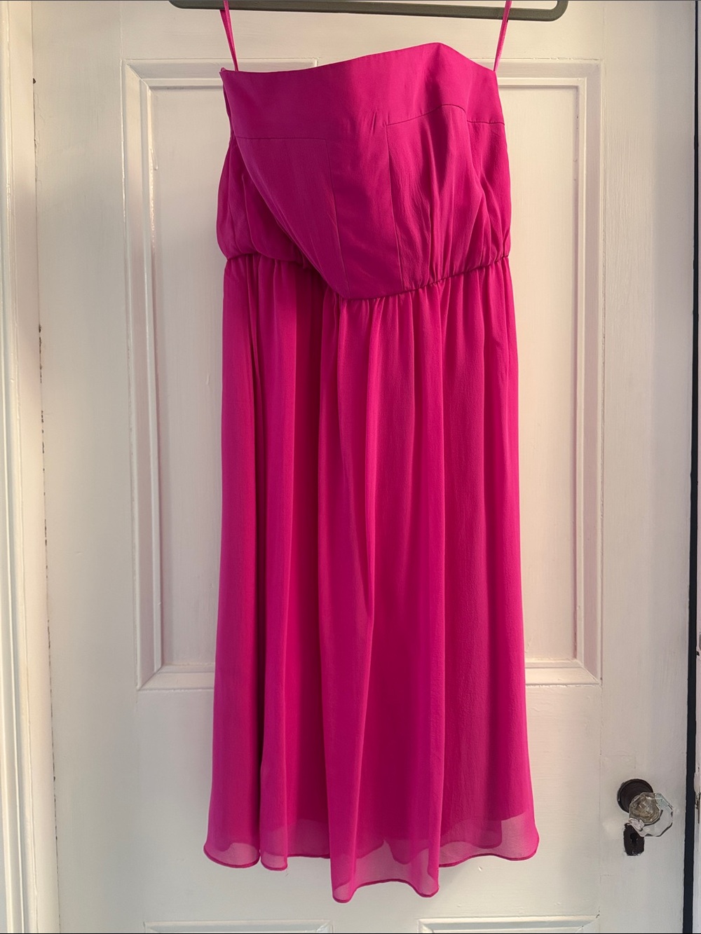Dakota Martin Strapless Fuchsia Midi Dress size 10 NWT